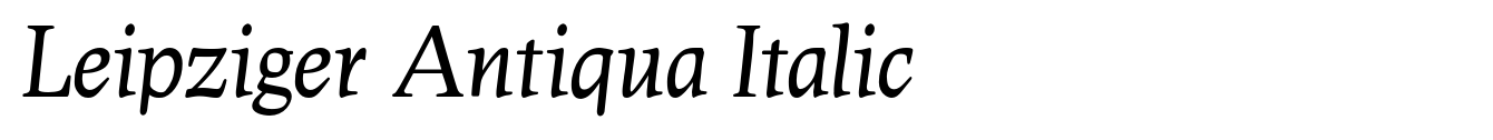Leipziger Antiqua Italic